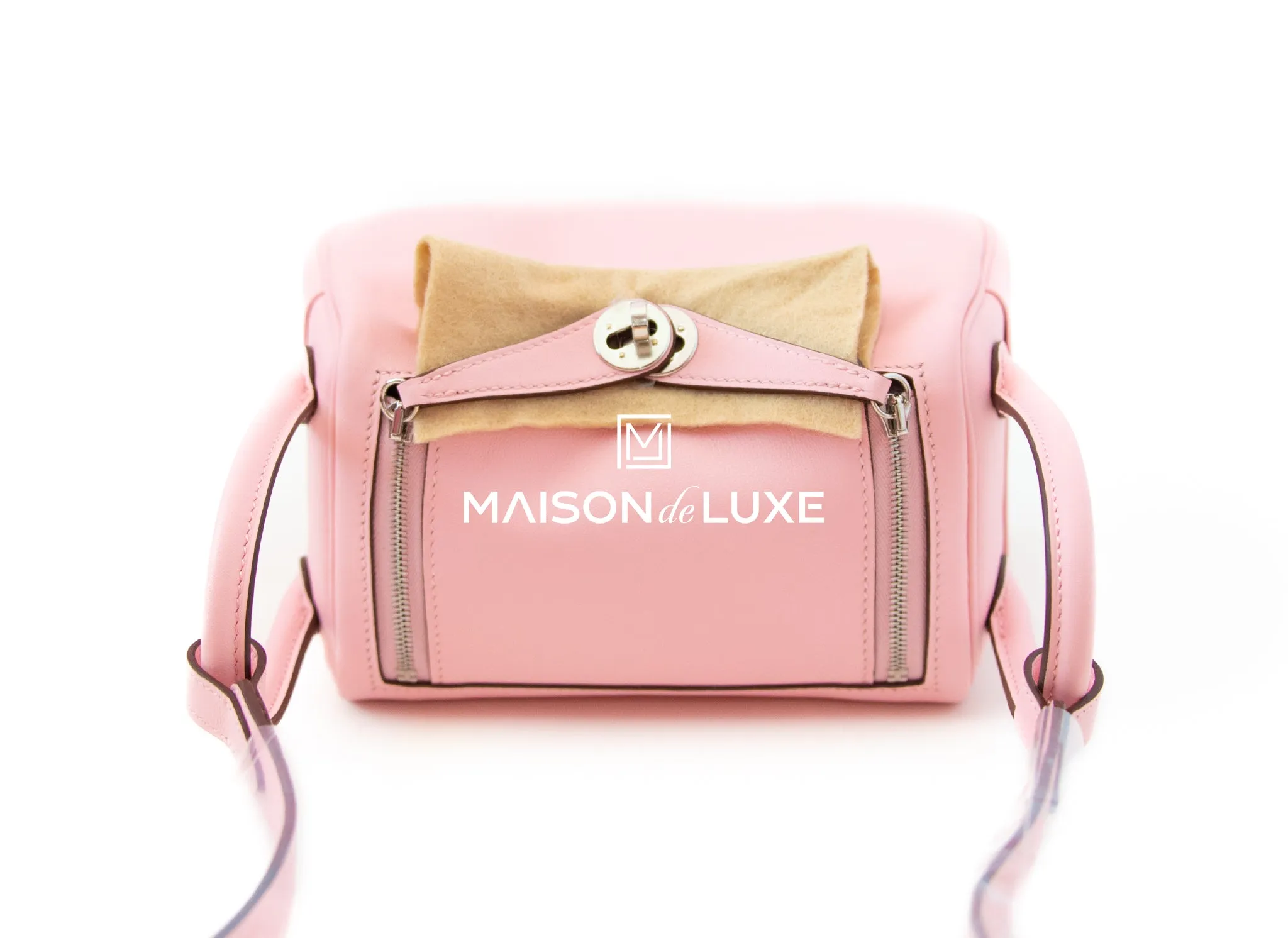 Hermes Mini Lindy 20 Rose Sakura Swift Palladium Hardware