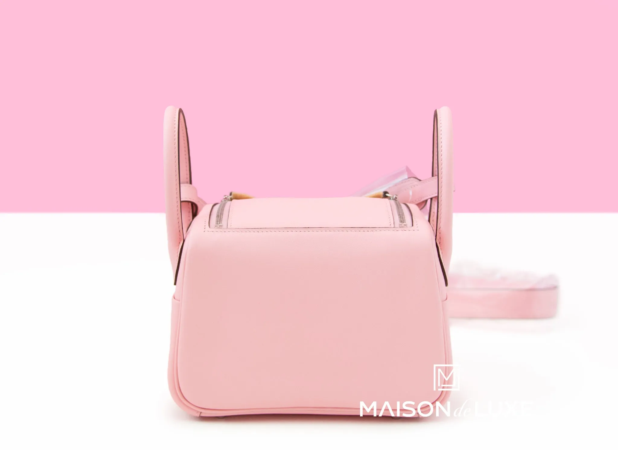 Hermes Mini Lindy 20 Rose Sakura Swift Palladium Hardware