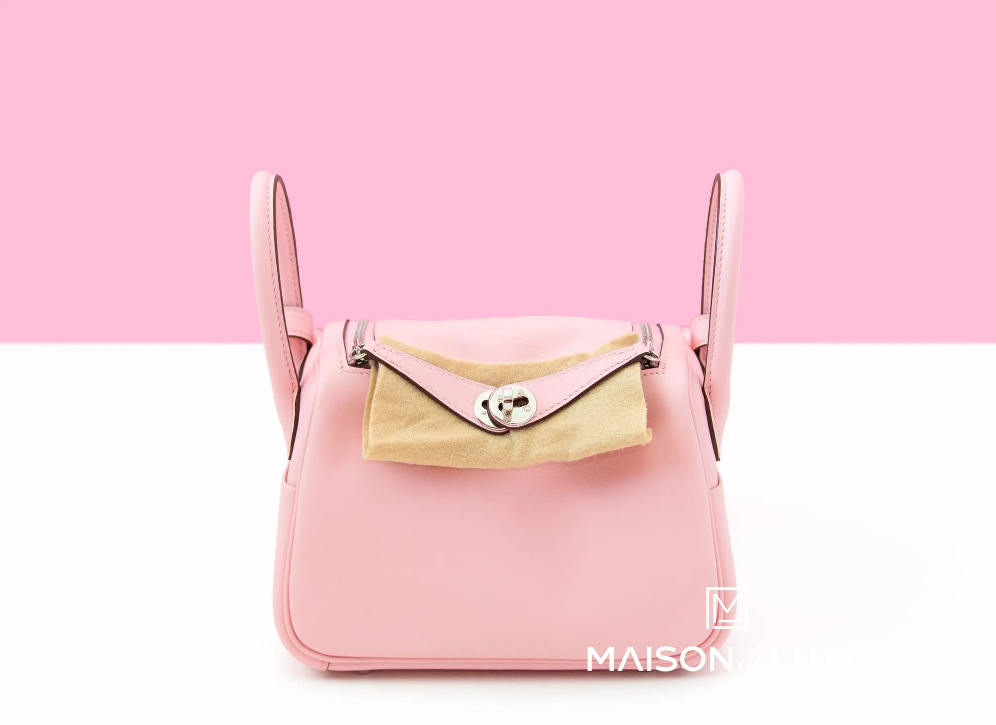 Hermes Mini Lindy 20 Rose Sakura Swift Palladium Hardware