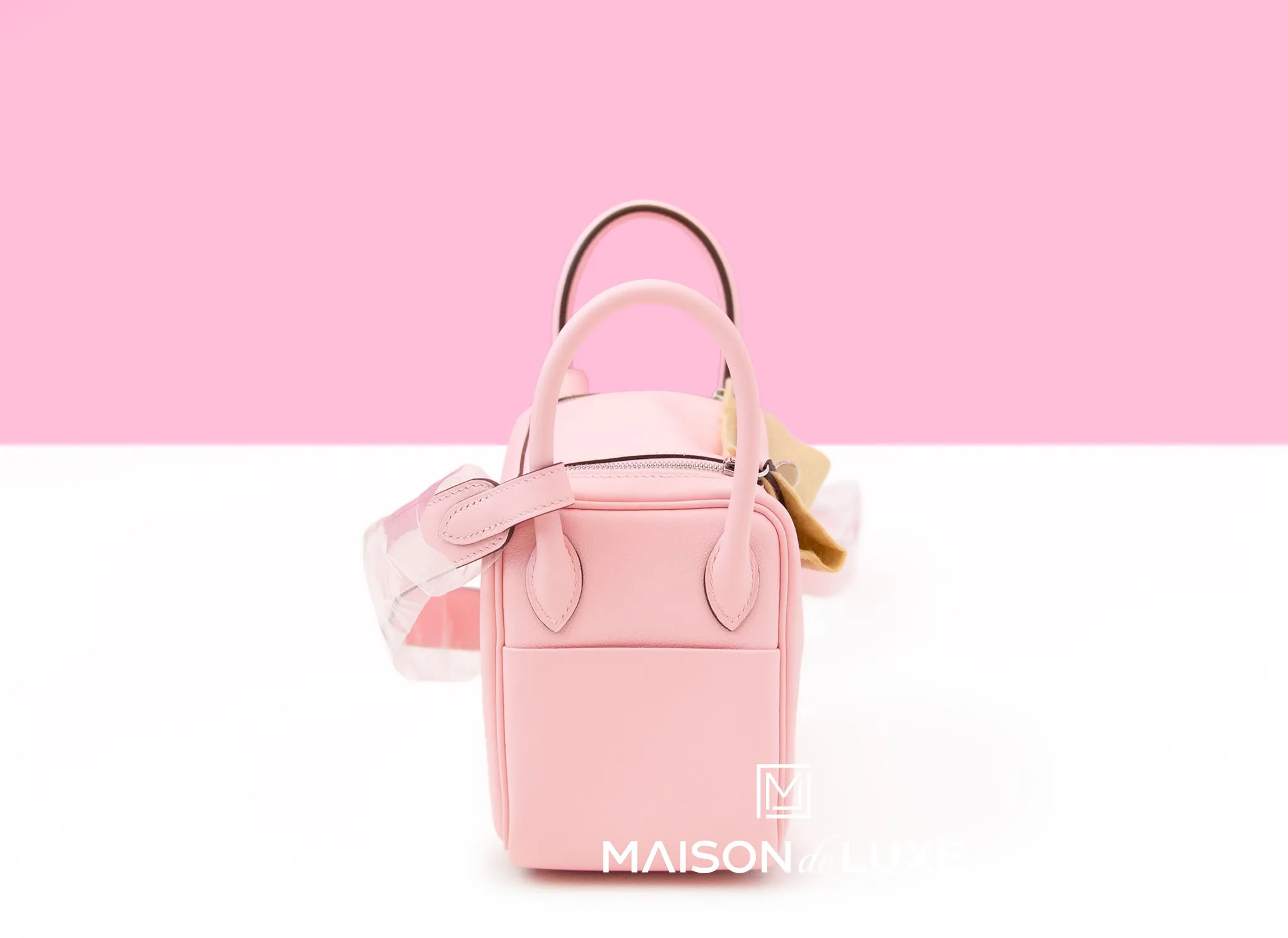 Hermes Mini Lindy 20 Rose Sakura Swift Palladium Hardware