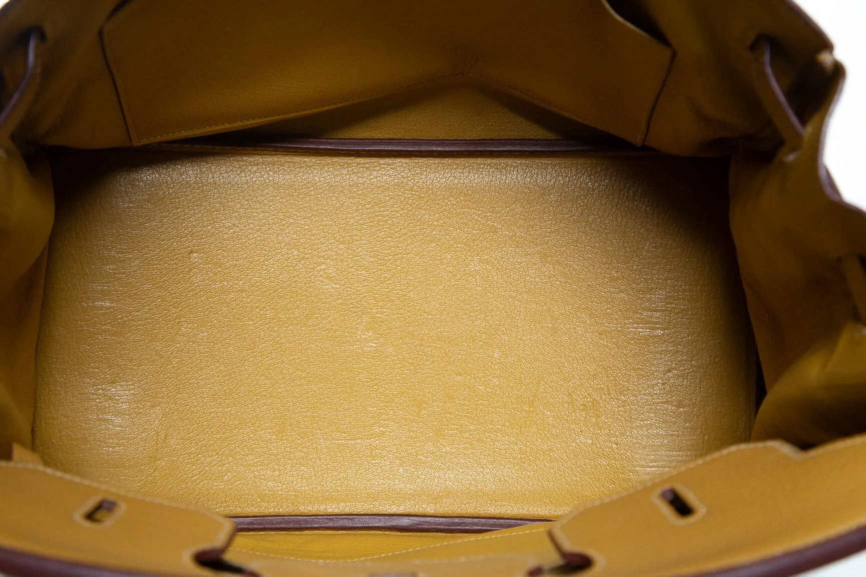 Hermès 2014 Curry Clemence Birkin 35 W/ Gold HW