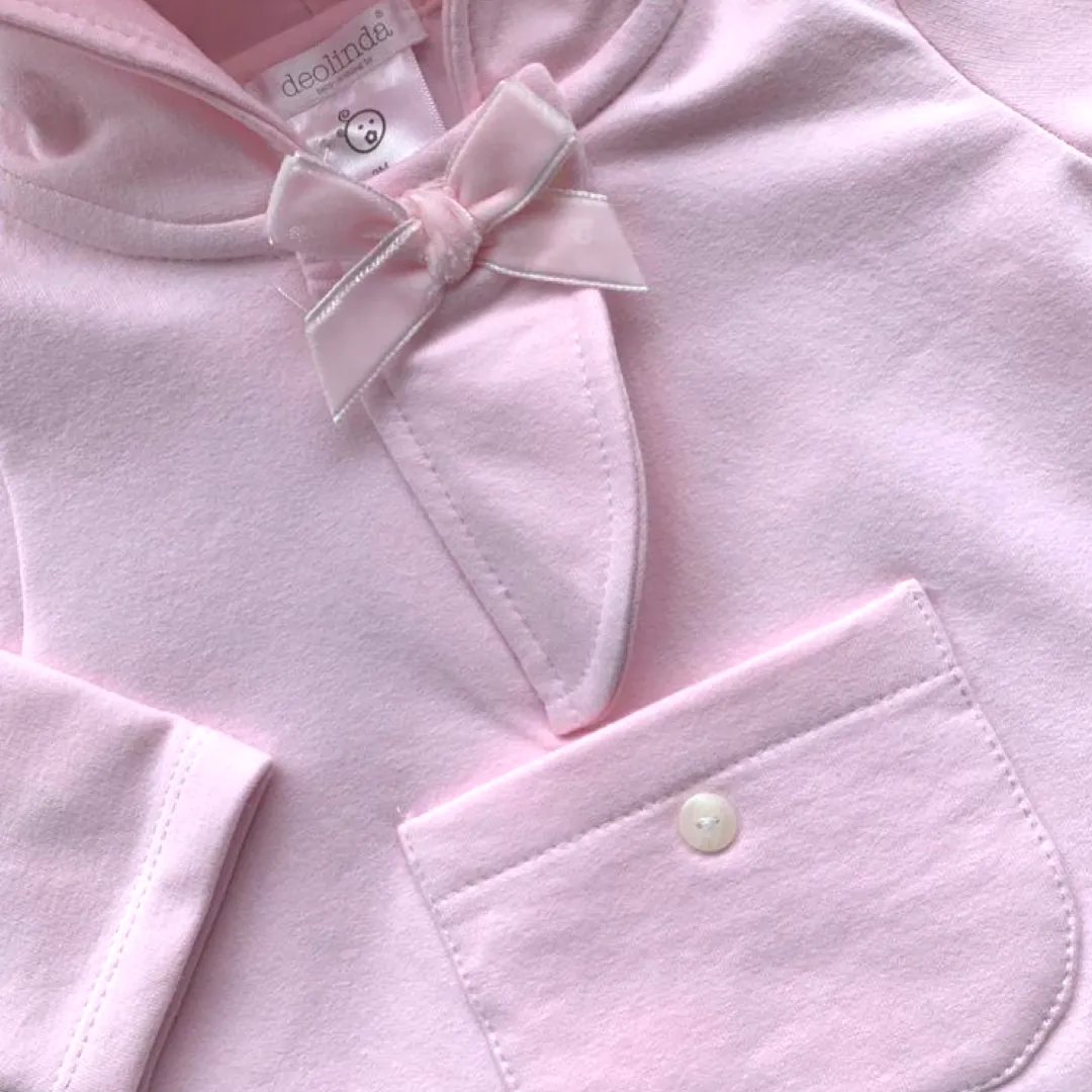 Hooded Jersey Top - Pink
