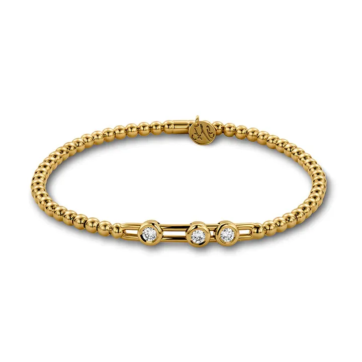 Hulchi Belluni 'Tresore' Diamond Bezel Slider Stretch Bracelet (20374)