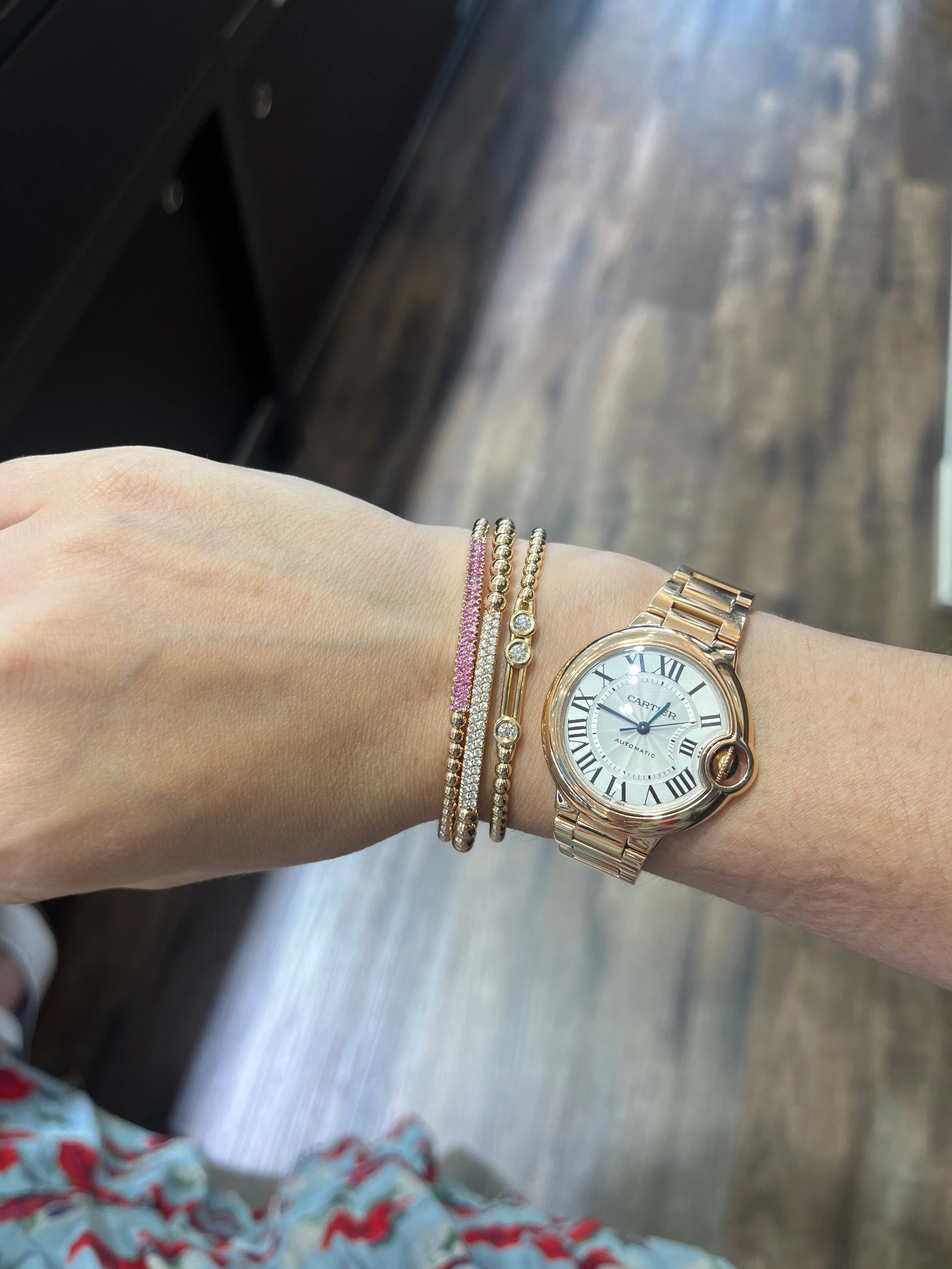 Hulchi Belluni 'Tresore' Diamond Bezel Slider Stretch Bracelet (20374)