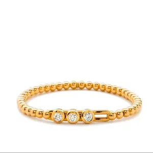 Hulchi Belluni 'Tresore' Diamond Bezel Slider Stretch Bracelet (20378)