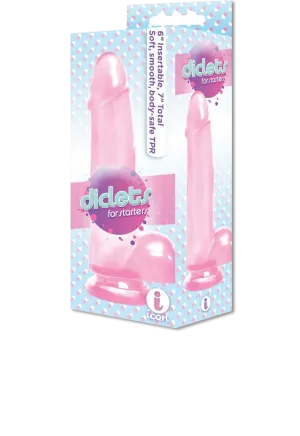 Icon Brands - The 9's - Diclets 7 Inch Suction Cup Jelly TPR Dildo