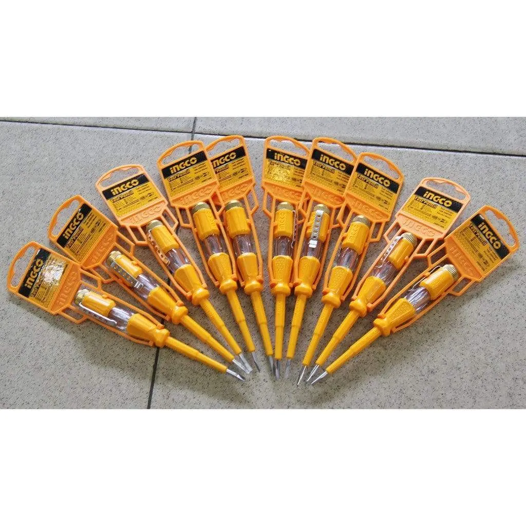 Ingco Voltage Tester Slotted Screwdriver 100-500V – HSDT1408 & HSDT1908