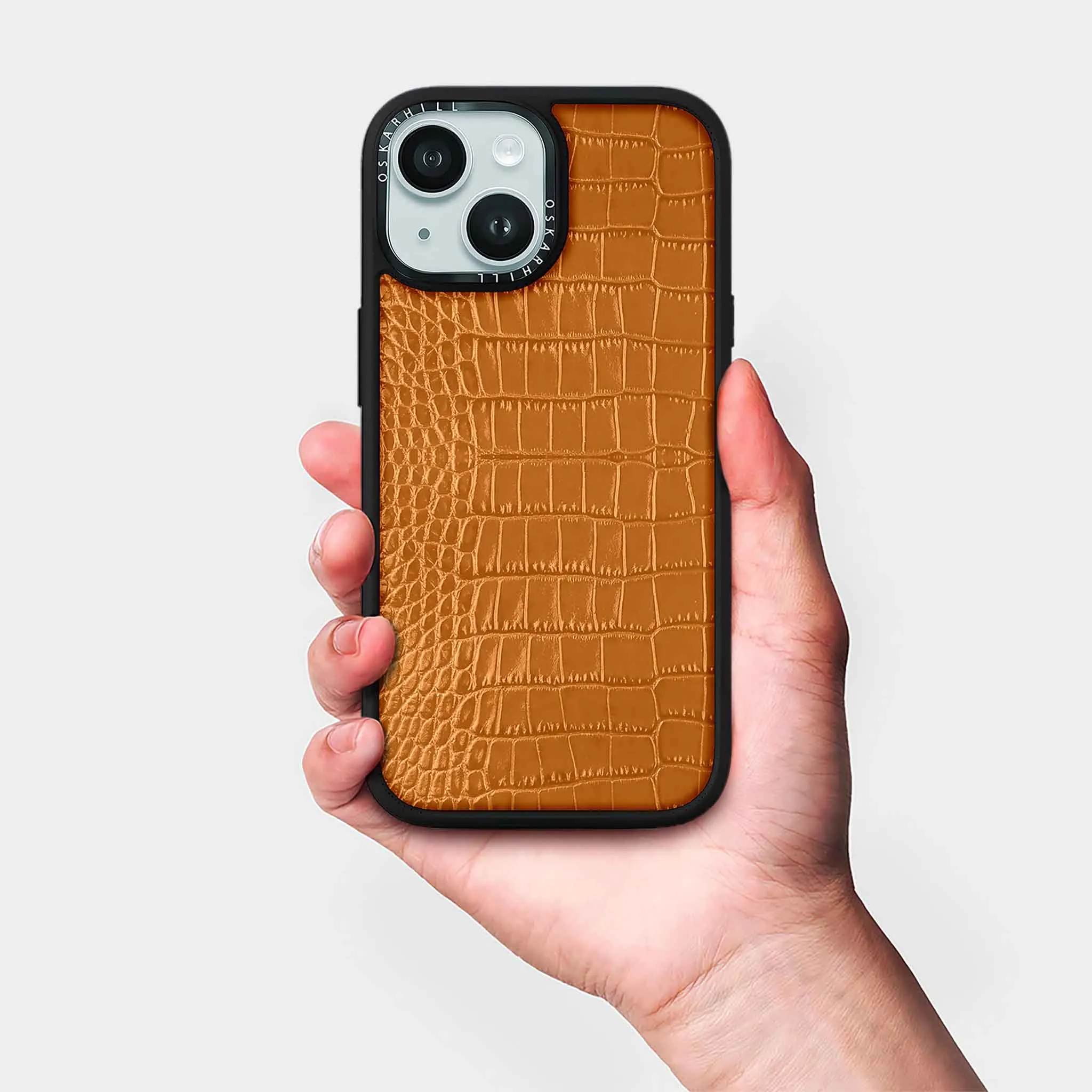 iPhone 13 Mini Case Elite Alligator — Ruddy Brown