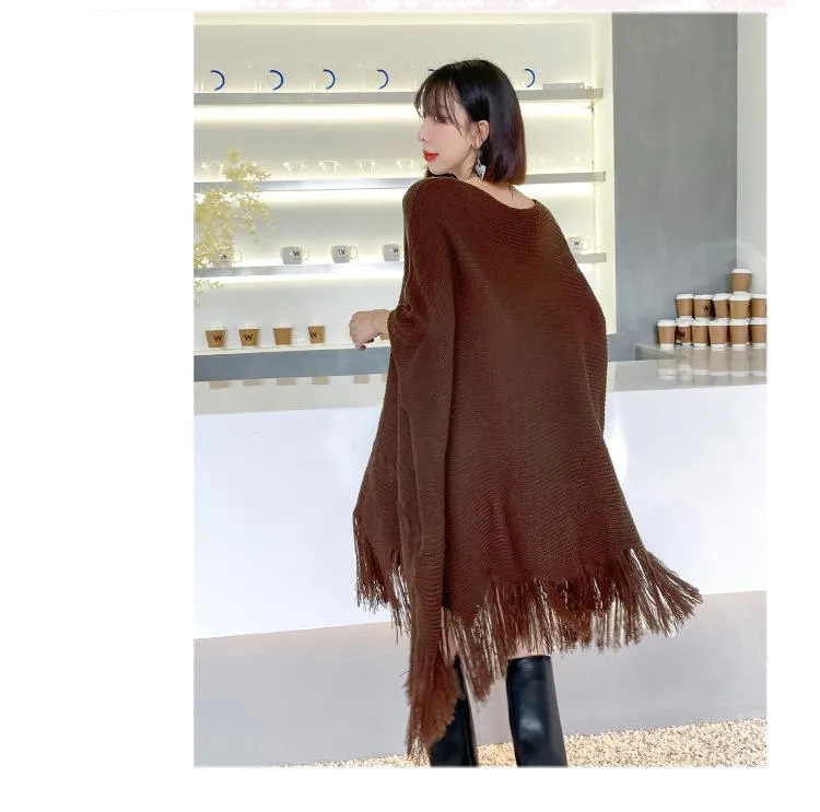Irregular Women Batwing Casual Fall Short Knitting Dresses