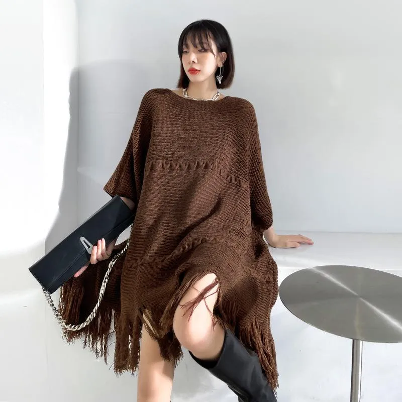 Irregular Women Batwing Casual Fall Short Knitting Dresses
