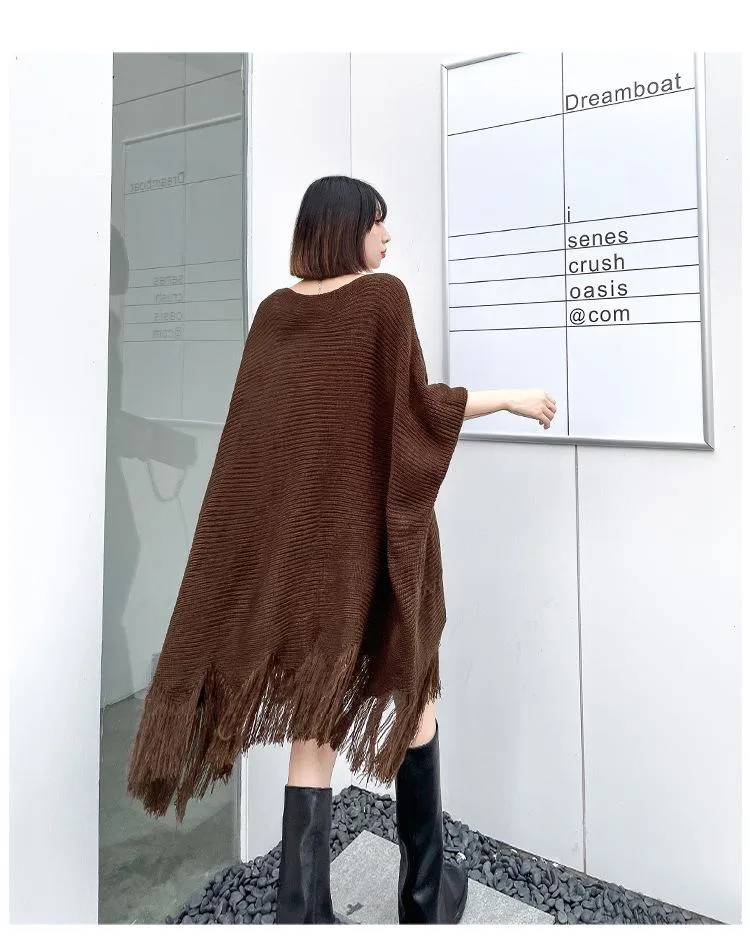 Irregular Women Batwing Casual Fall Short Knitting Dresses