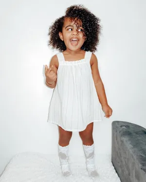 Ivory Sparkly Stripe Blouse & Bloomers