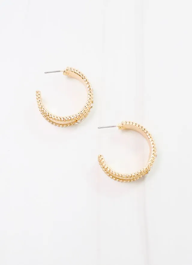 Izabela CZ Hoop Earring GOLD