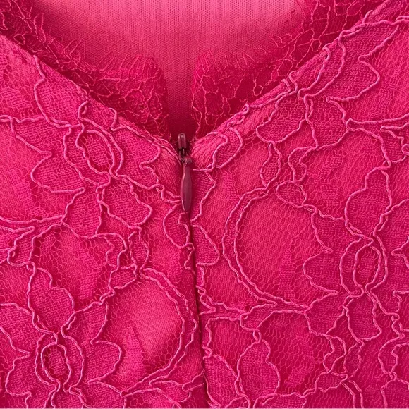 Joseph Ribkoff Pink Lace Long Sleeve Sheath Dress Size 6