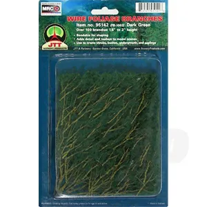JTT 95520 Dark Green Branches, 1.5 to 3, (60 per pack)