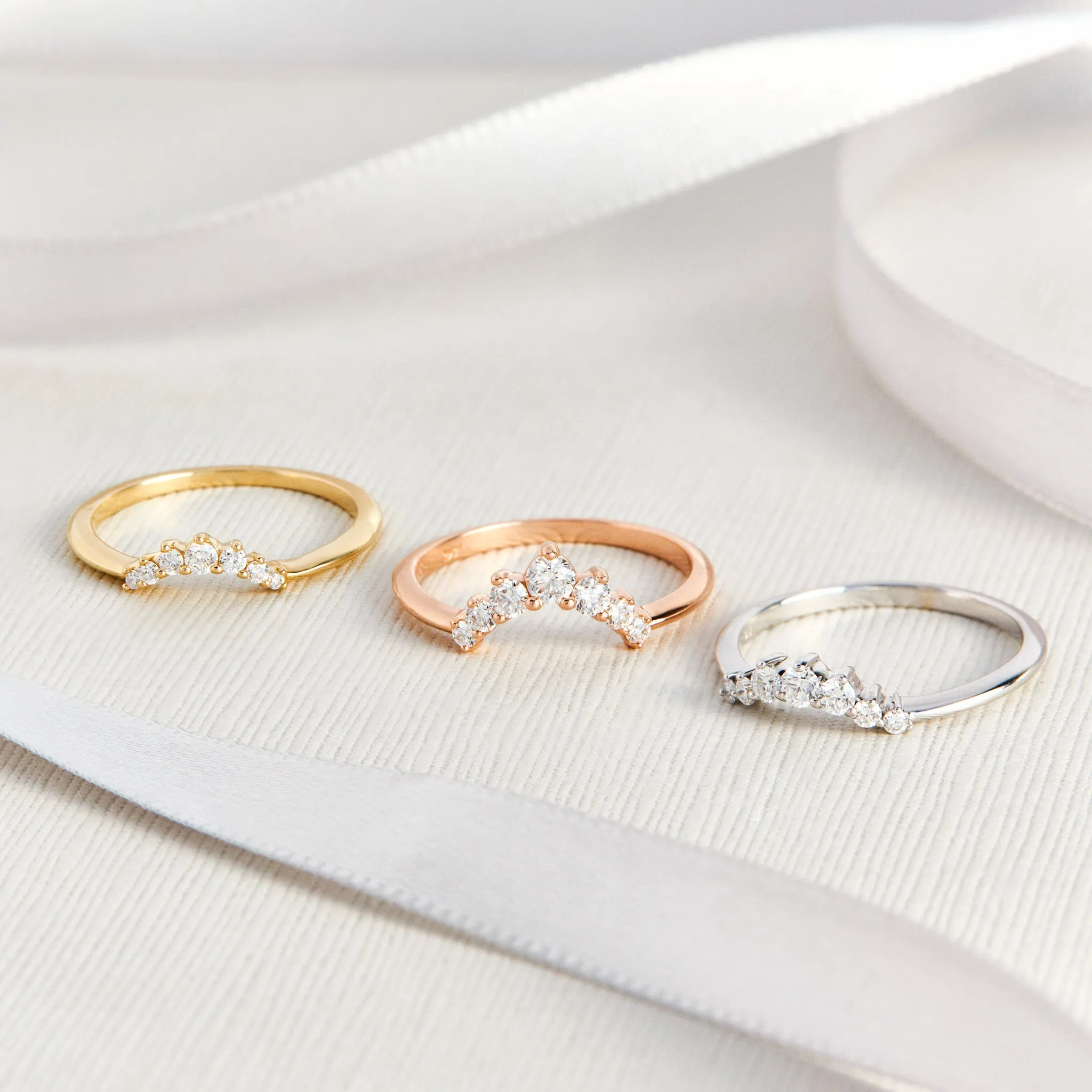 Julia Contoured Diamond Band - Large