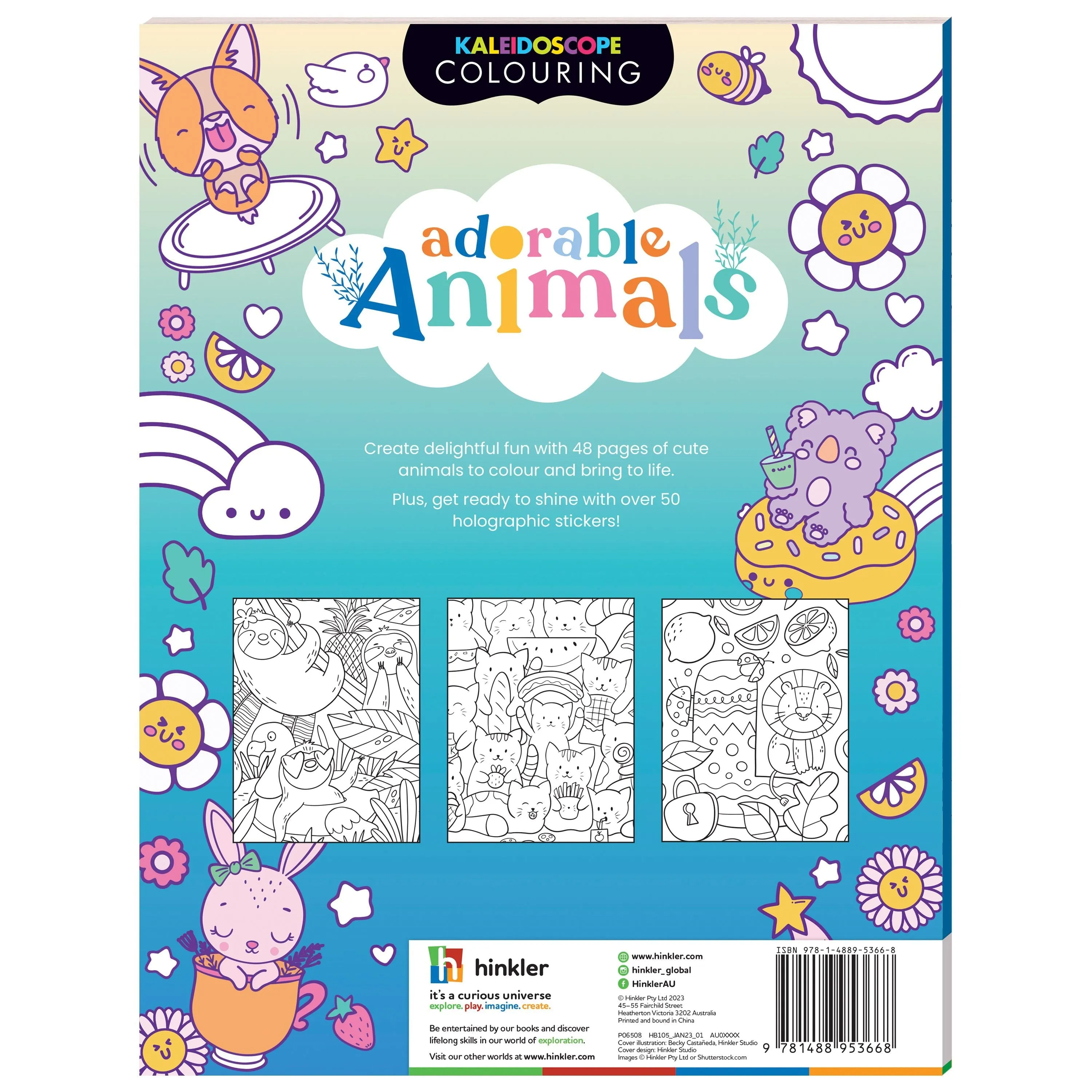Kaleidoscope Sticker Colouring: Adorable Animals