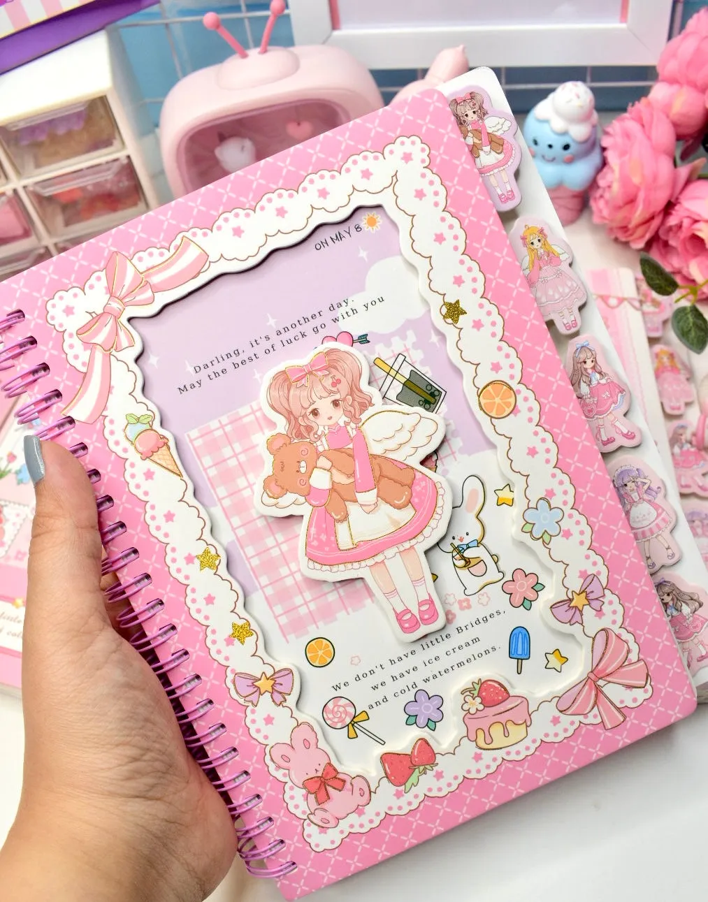 Kawaii Angel Spiral Notebook
