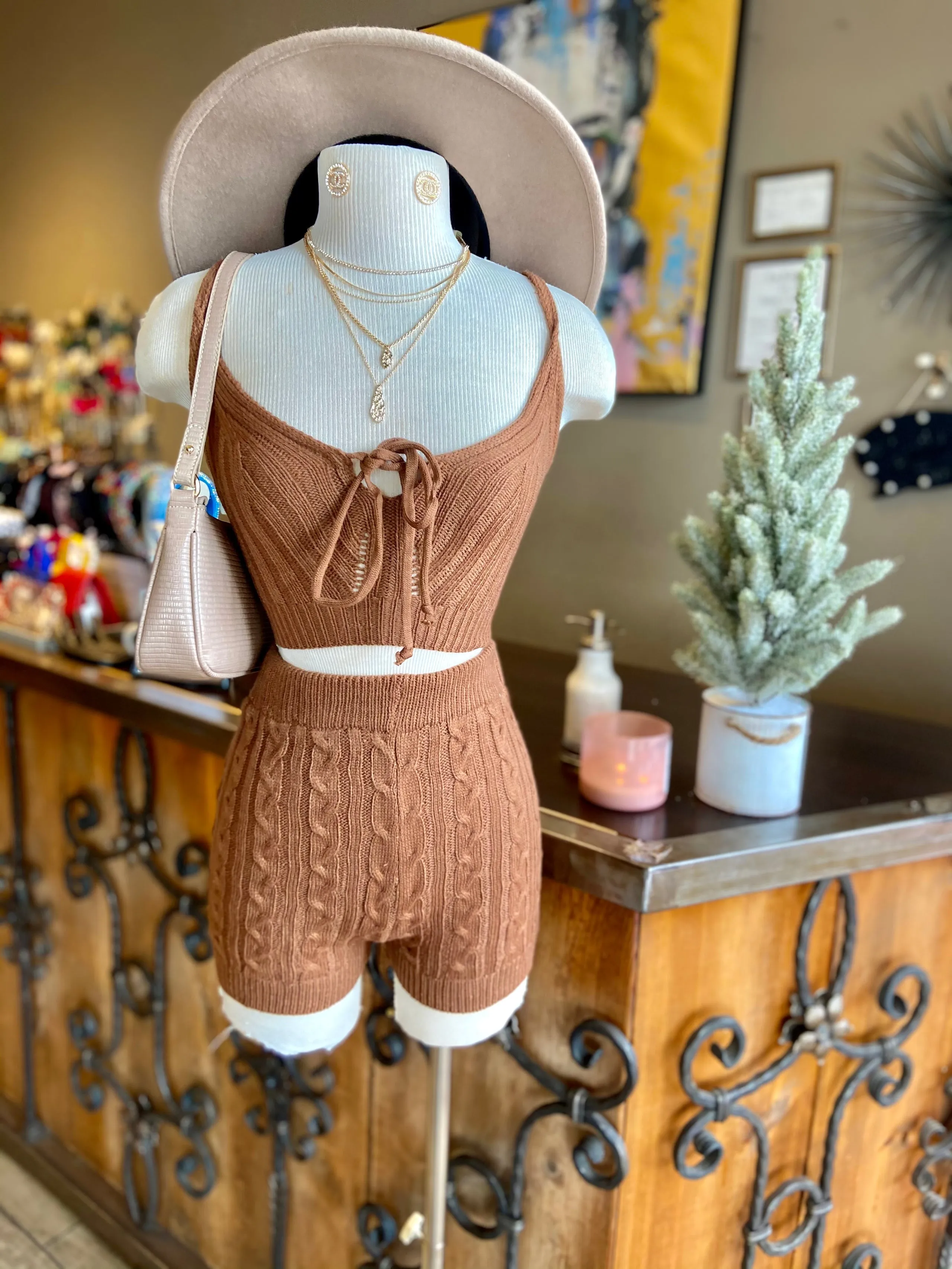 Knit Shorts Set