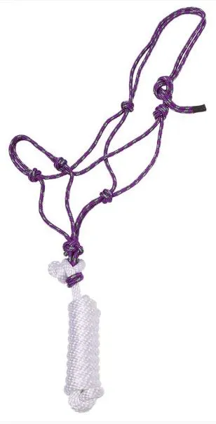 Knotted Rope Halter with Lead