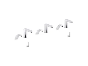 KOHLER K-181033-BK1 Kumin Curve Touchless lavatory faucets and soap dispensers with Kinesis sensor technology, AC-powered, 0.5 gpm