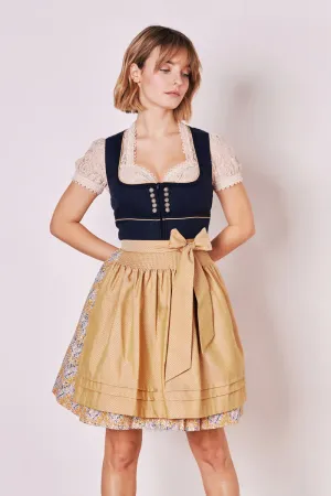 Kruger Mini Dirndl 2pcs. 50cm "Bee" blue (40) closeout