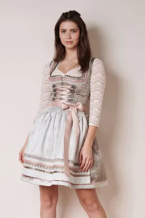 Kruger Mini Dirndl 2pcs. 50cm "Iris" Beige