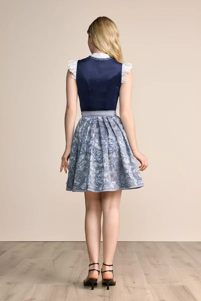 Kruger Mini Dirndl 2pcs. 50cm "Joelina" blue (30,32,34,38) closeout