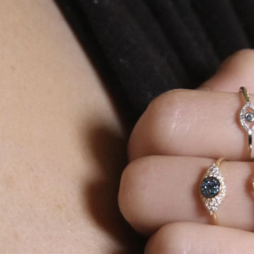 Large Evil Eye Ring