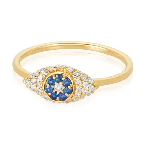 Large Evil Eye Ring