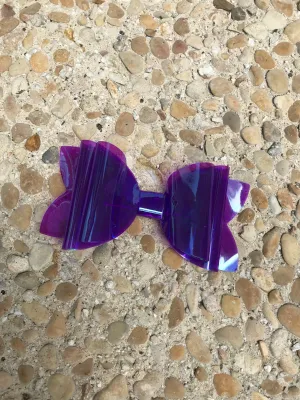 Large Purple Glossy Pool Bow