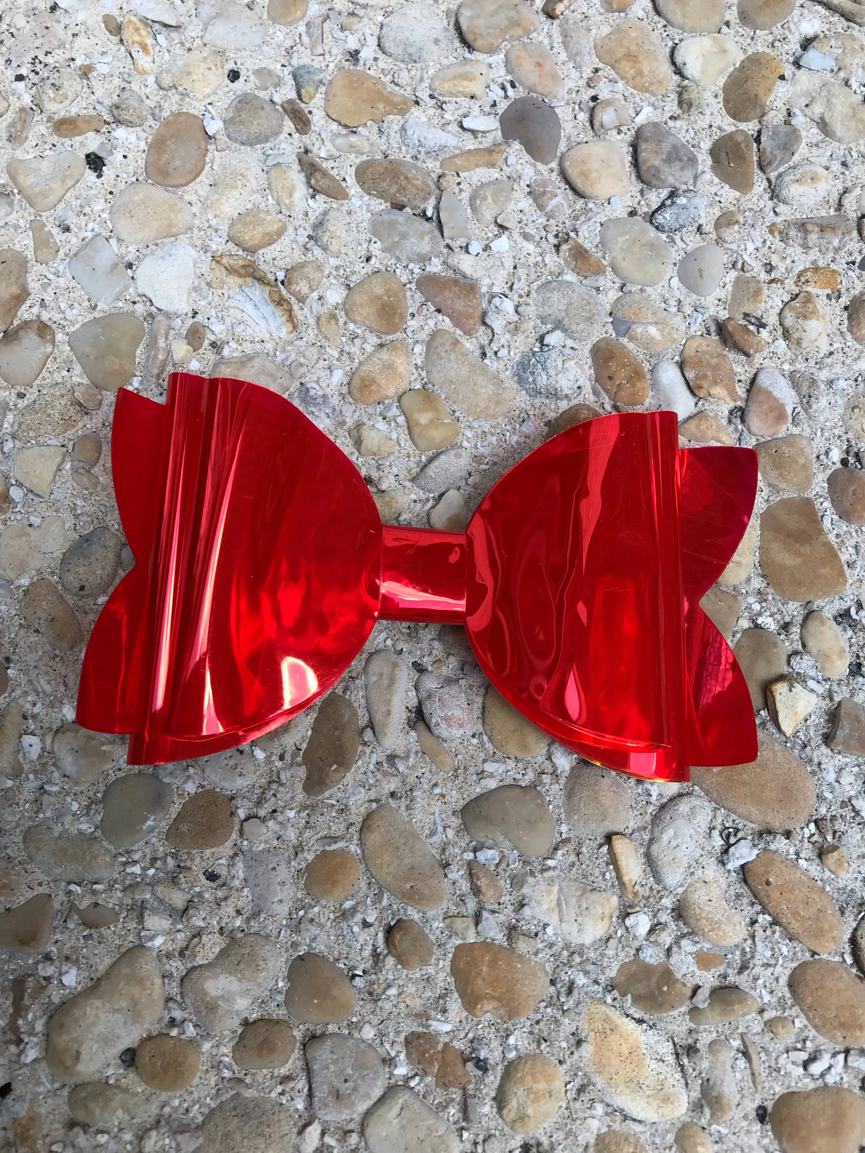Large Red Glossy Pool Bow