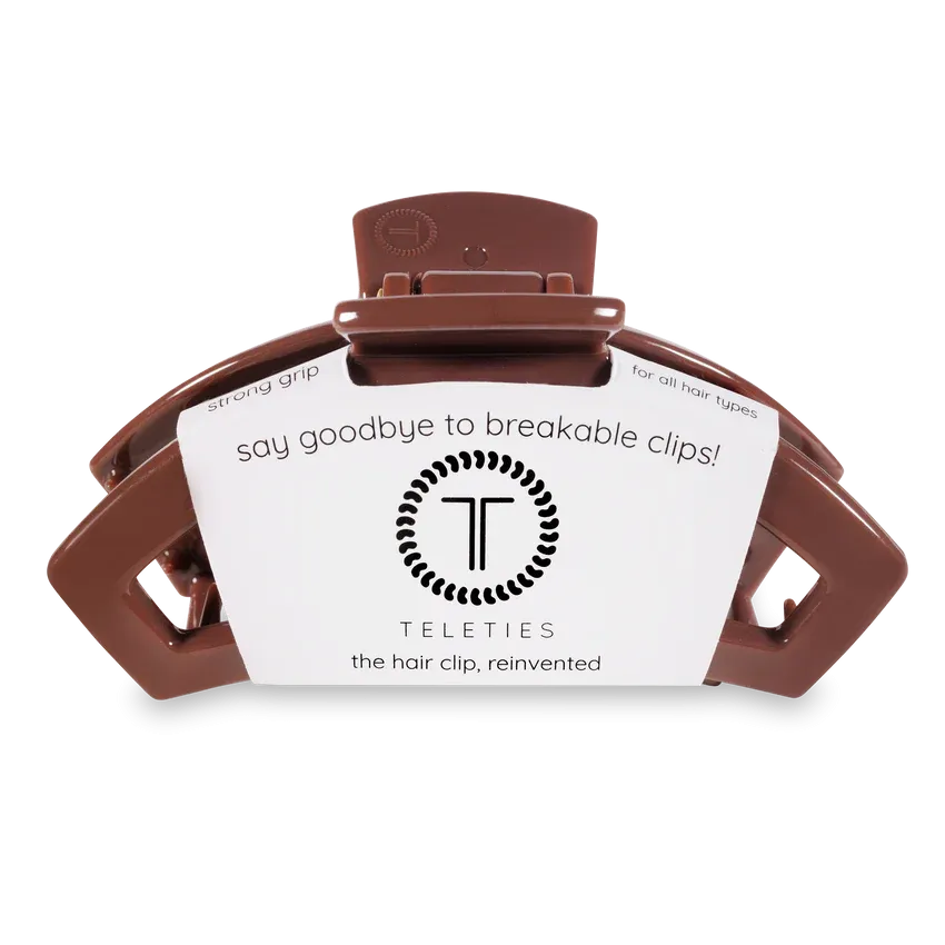 Large Teleties Open Claw Clip - Nutmeg