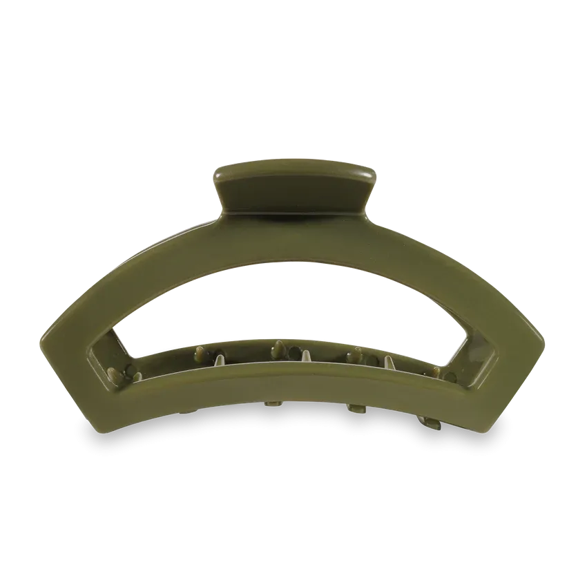 Large Teleties Open Claw Clip - Olive