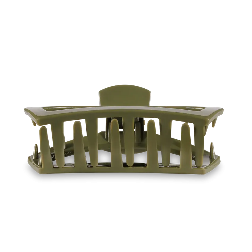 Large Teleties Open Claw Clip - Olive