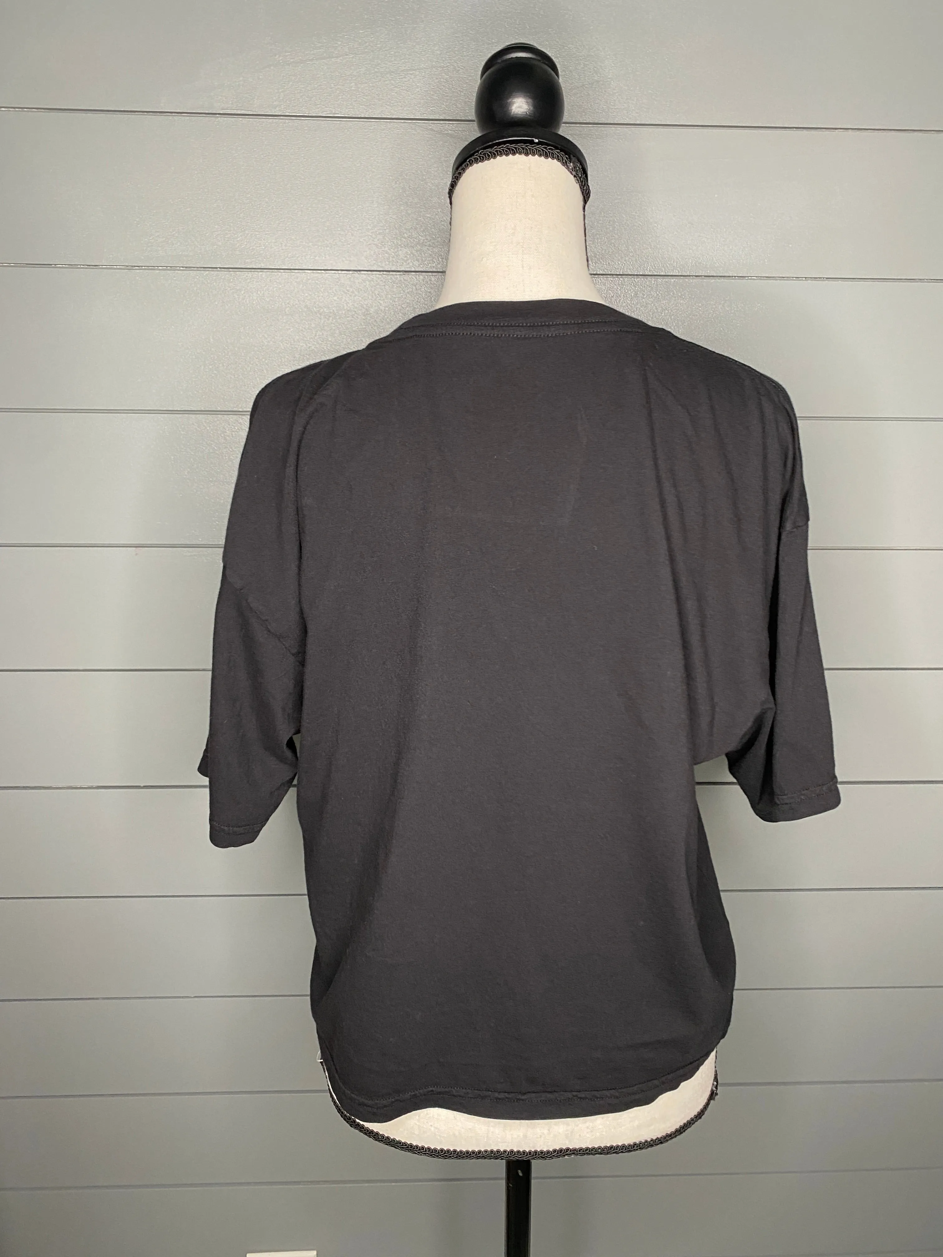 Last Night Black Wallen Long Cropped Tee