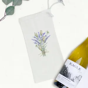 Lavender Bouquet - Canvas Wine Bag