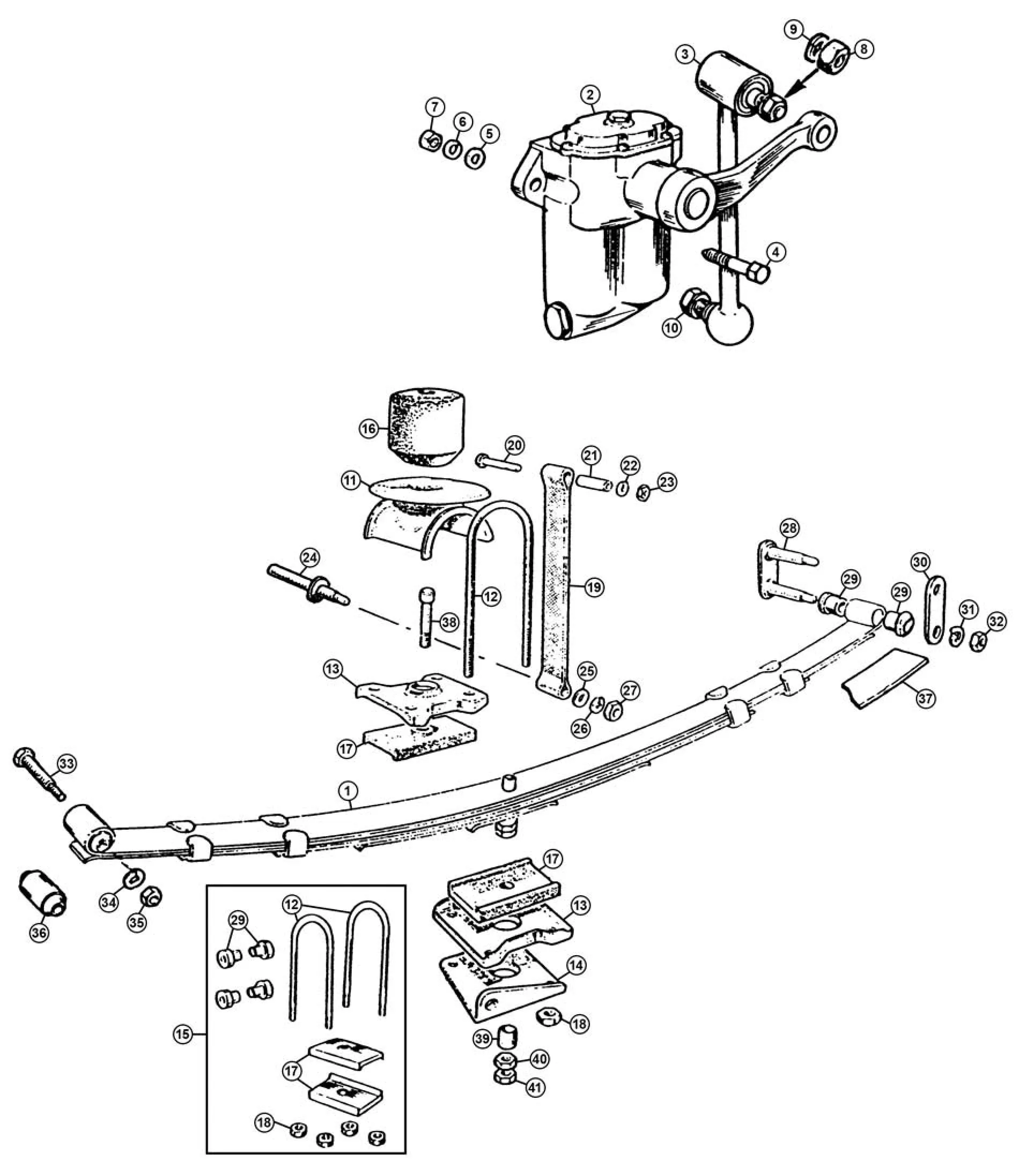 LEAF SPRING, REAR, 6 LEAF, MGB