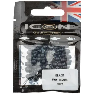 Leeda ICON BLACK 5MM BEADS 50PK
