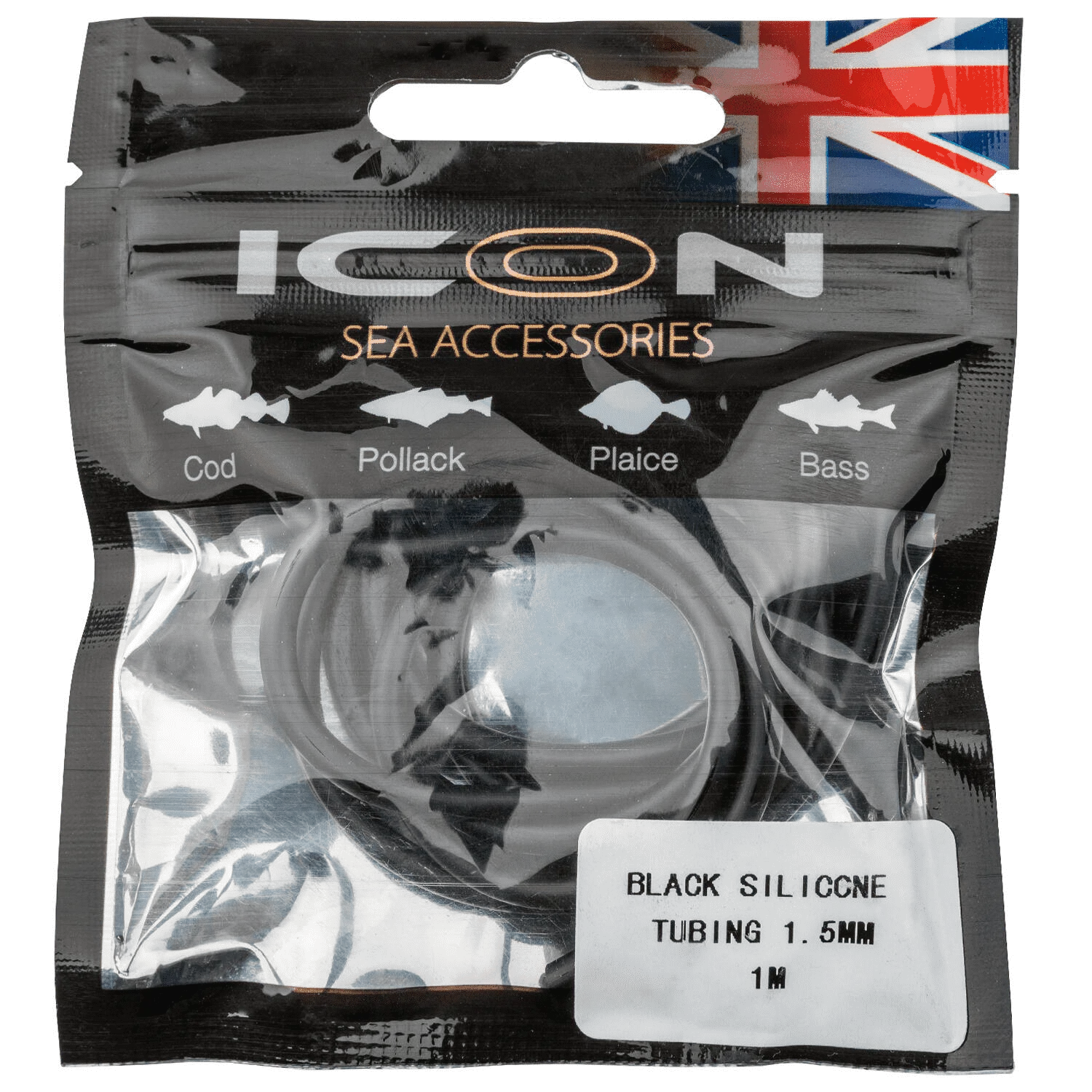 Leeda ICON BLACK SILICONE TUBING 1.5MM 1M