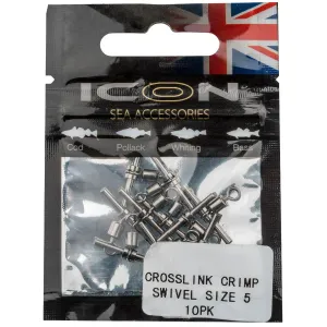 Leeda ICON CROSSLINK CRIMP SWIVEL S5 10PK