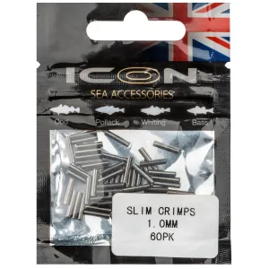 Leeda ICON SLIM CRIMPS 1.0MM 60PK