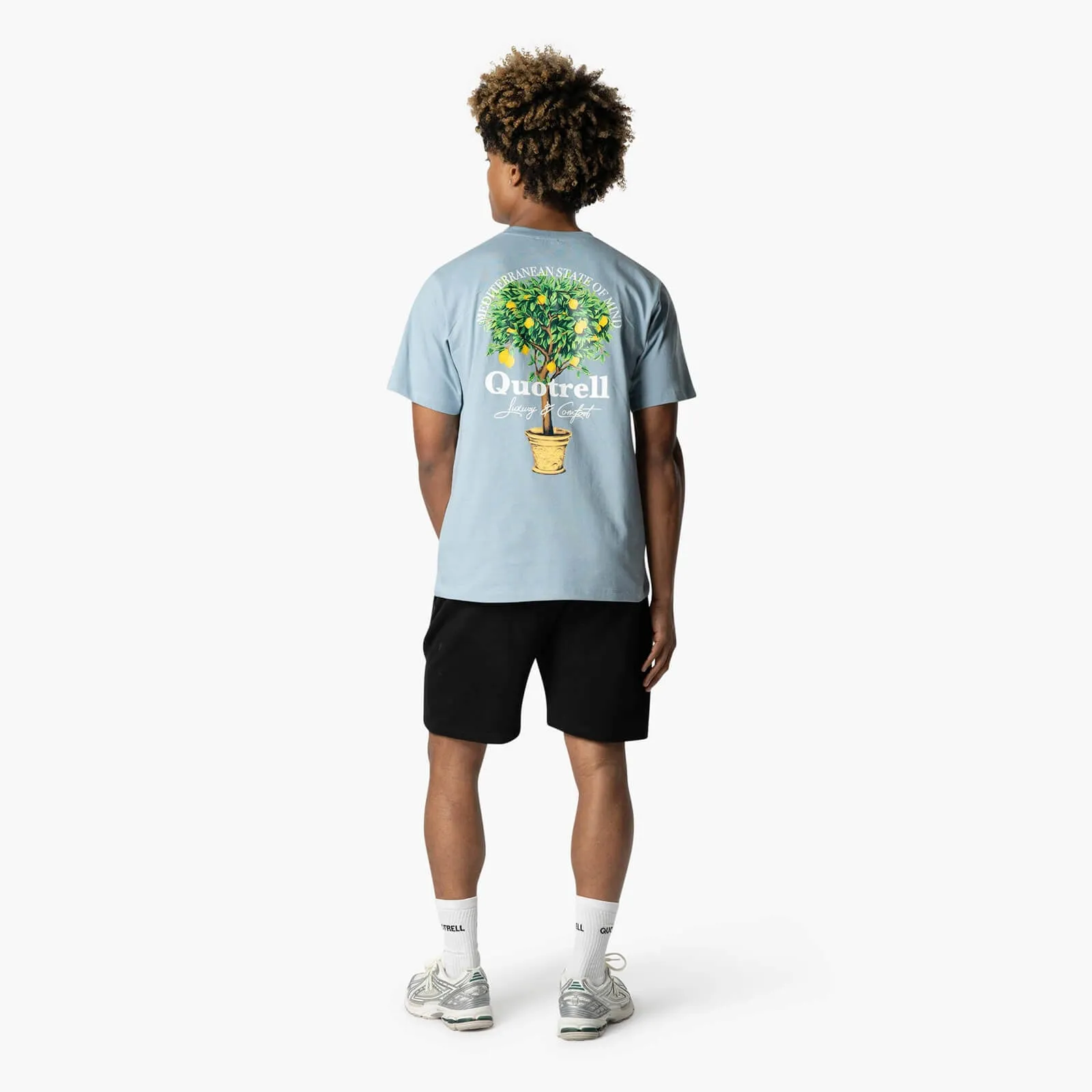 LIMONE TEE | MUTED BLUE/WHITE