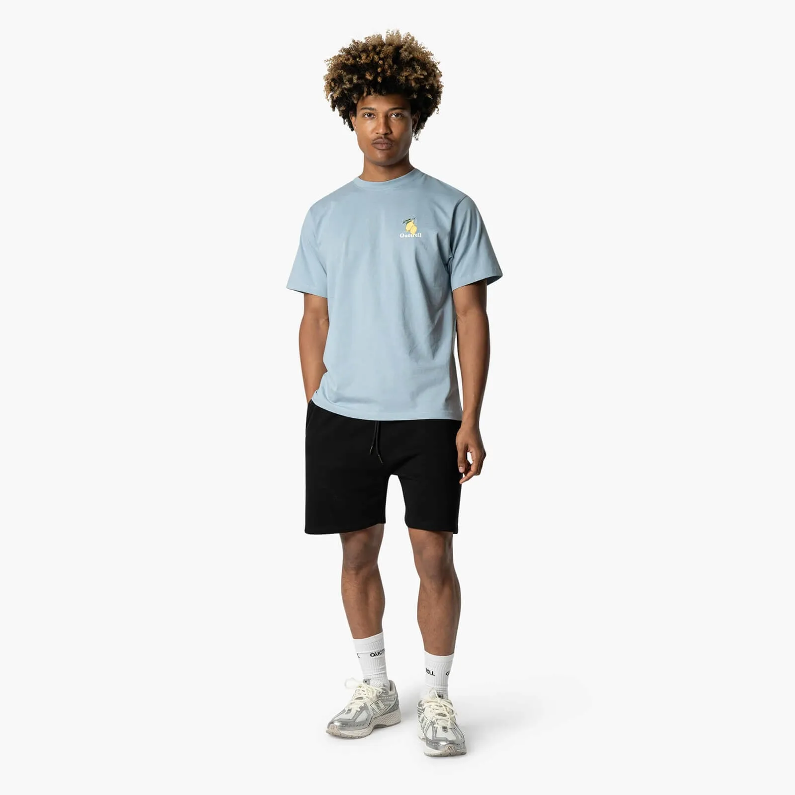 LIMONE TEE | MUTED BLUE/WHITE