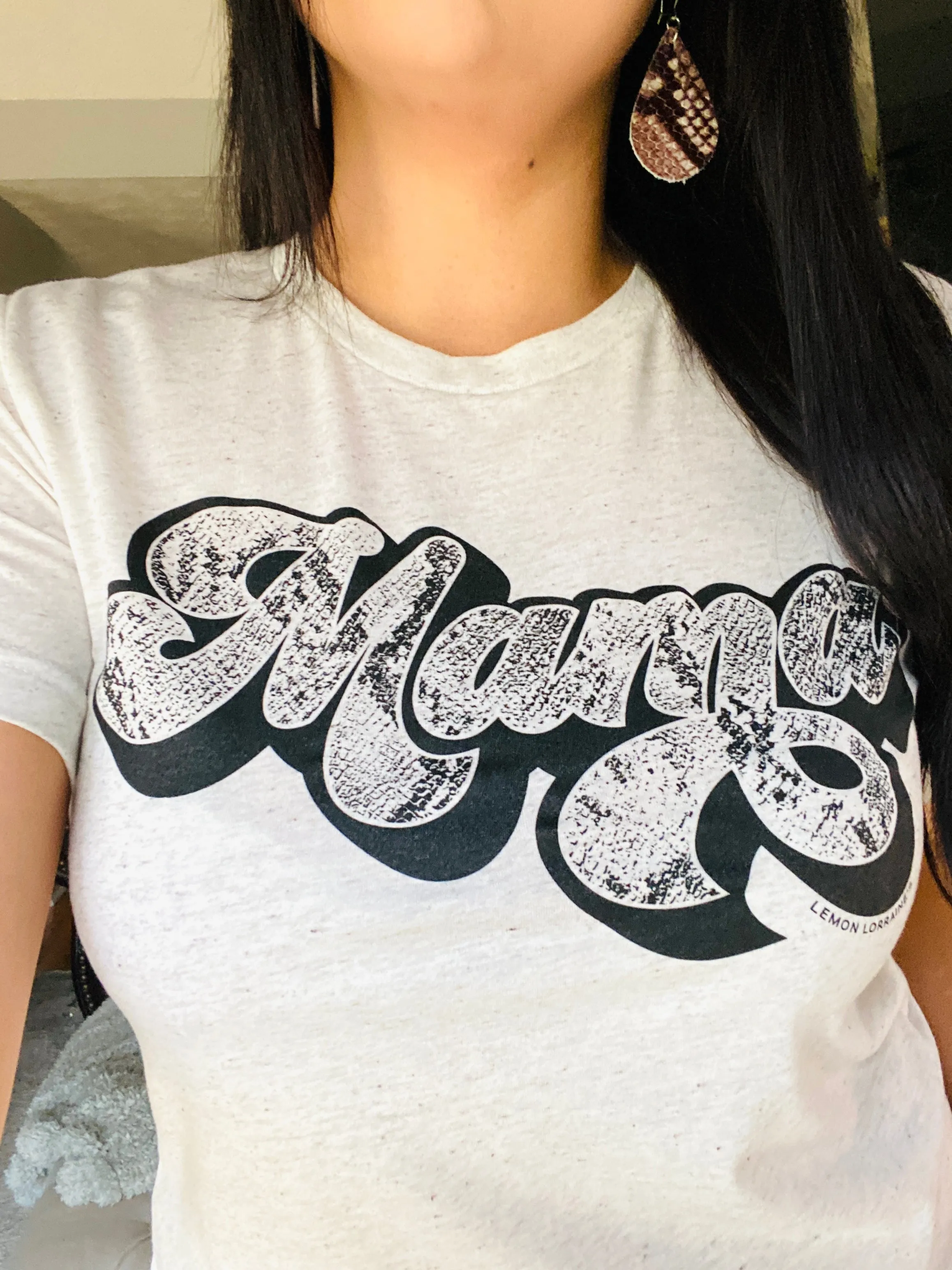 Living On The Edge Snake Print Mama Tee