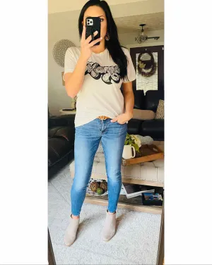 Living On The Edge Snake Print Mama Tee