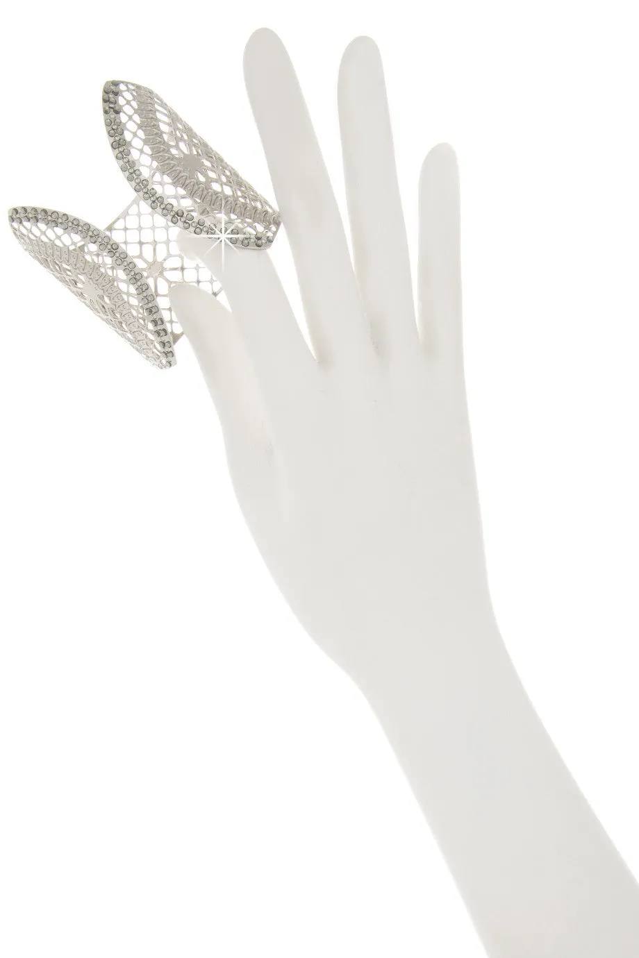 LK DESIGNS GWENORE Silver Lace Cuff
