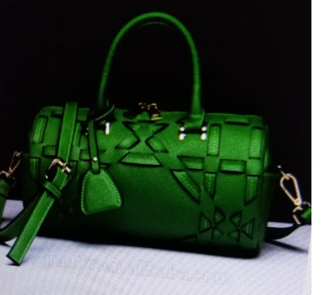 Log Style Leather Shoulder Bag