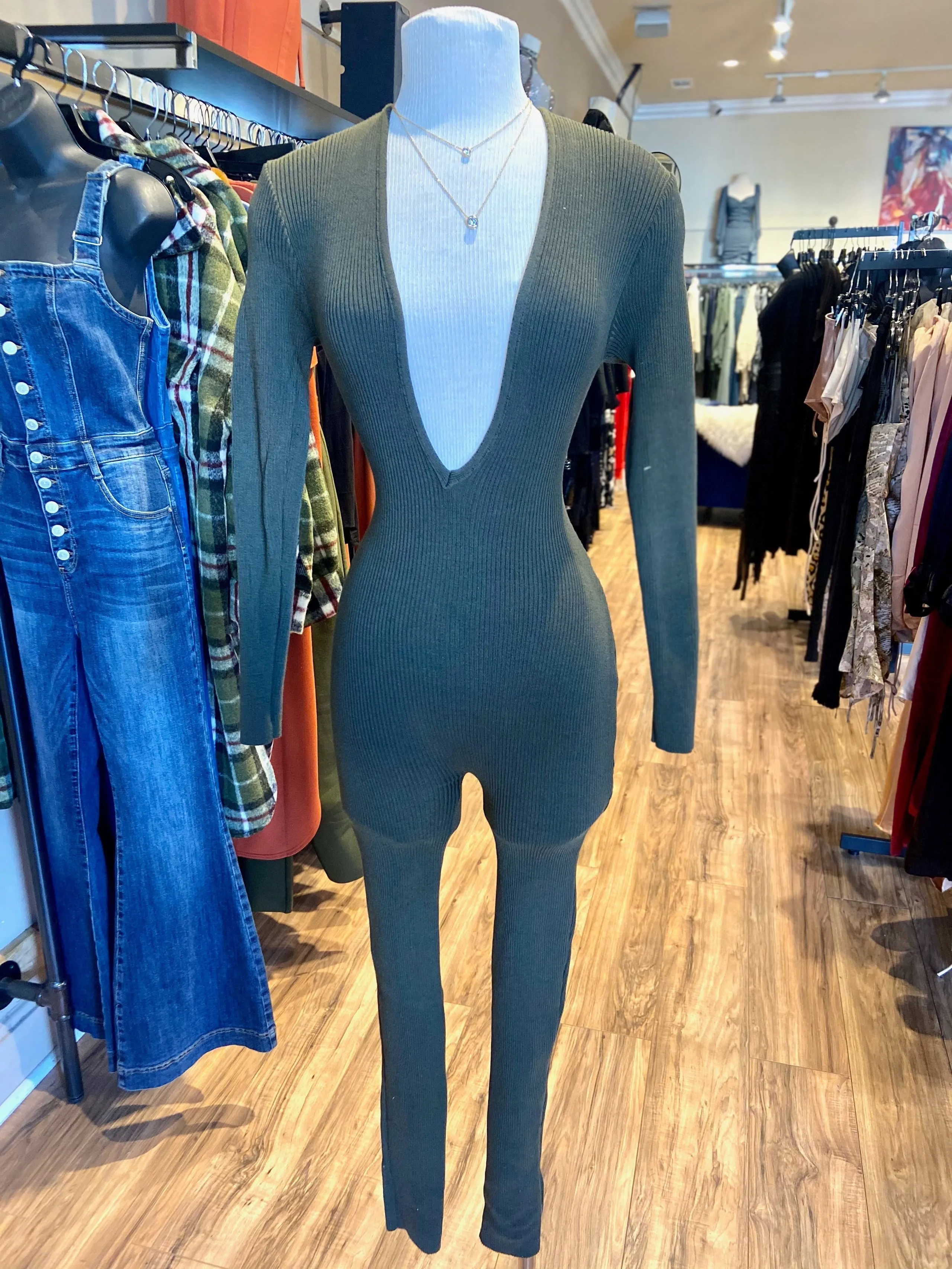 Long Sleeve Cotton Fitted Jumper