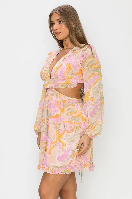 Look at Me Mini Dress - Peach